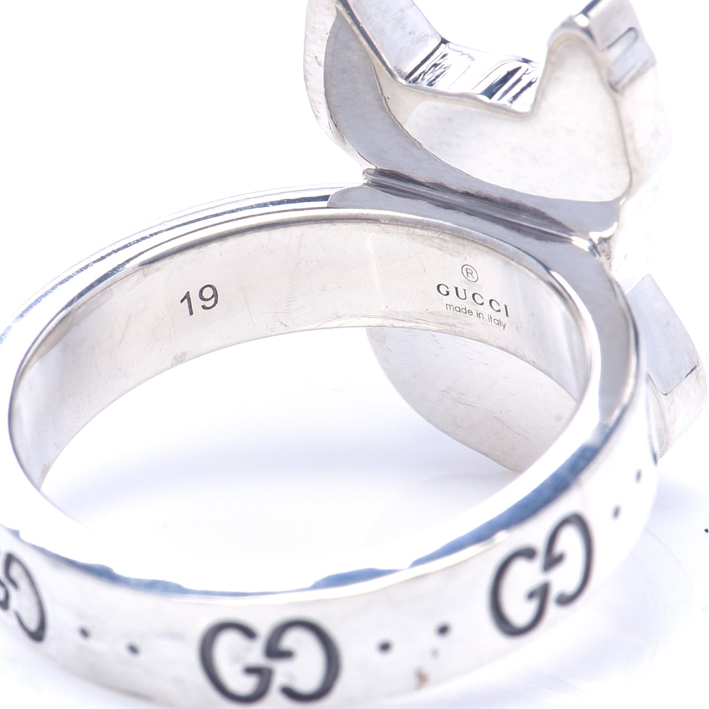 Sterling Silver Enamel Orso Ring 59 8.75