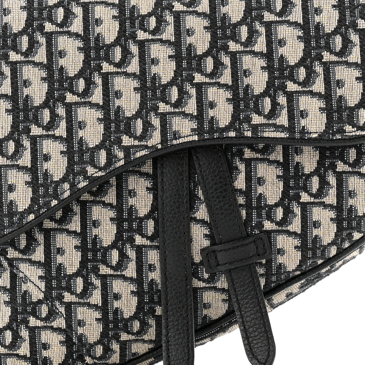 Oblique Mens Saddle Bag Black