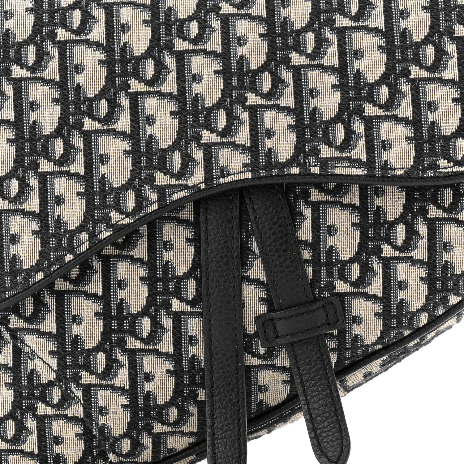 Christian Dior Oblique Mens Saddle Bag Black 8 of 10