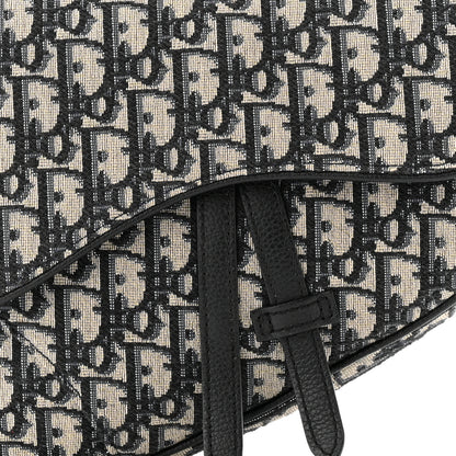 Christian Dior Oblique Mens Saddle Bag Black 8 of 10