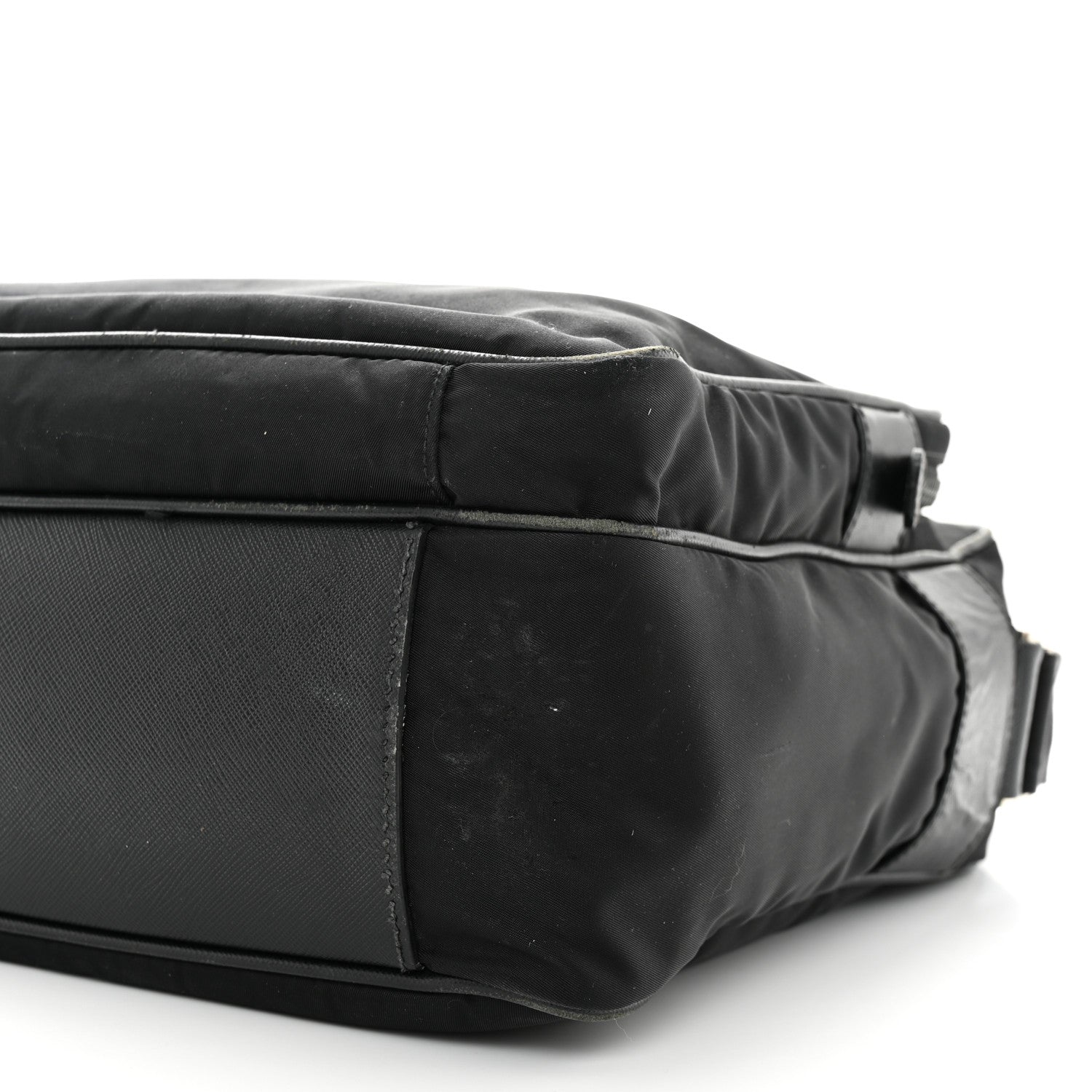 Prada Tessuto Nylon Saffiano Front Pocket Zip Messenger Black 11 of 19