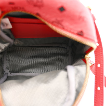 MCM Visetos Side Stud X-Mini Stark Bebe Boo Backpack Corail 5 of 13