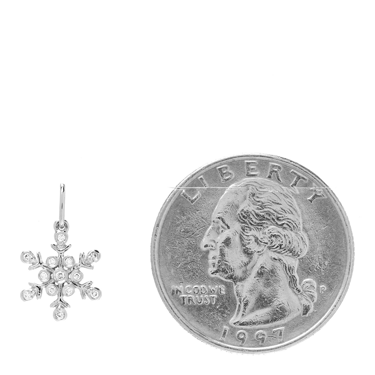 Tiffany Platinum Diamond Snowflake Charm 2 of 3