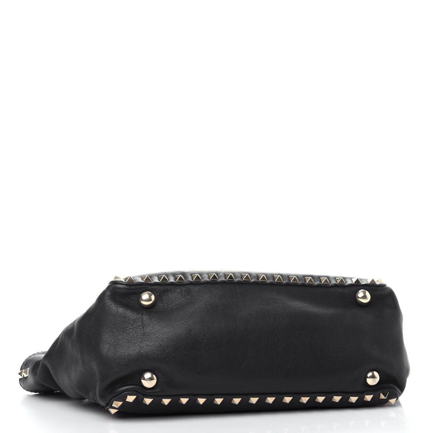 Vitello Small Rockstud Tote Black