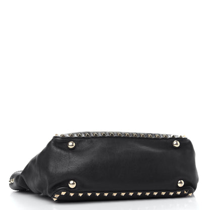 Valentino Garavani Vitello Small Rockstud Tote Black 5 of 11