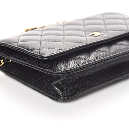 Chanel Caviar Quilted Wallet On Chain WOC Black 10 of 12