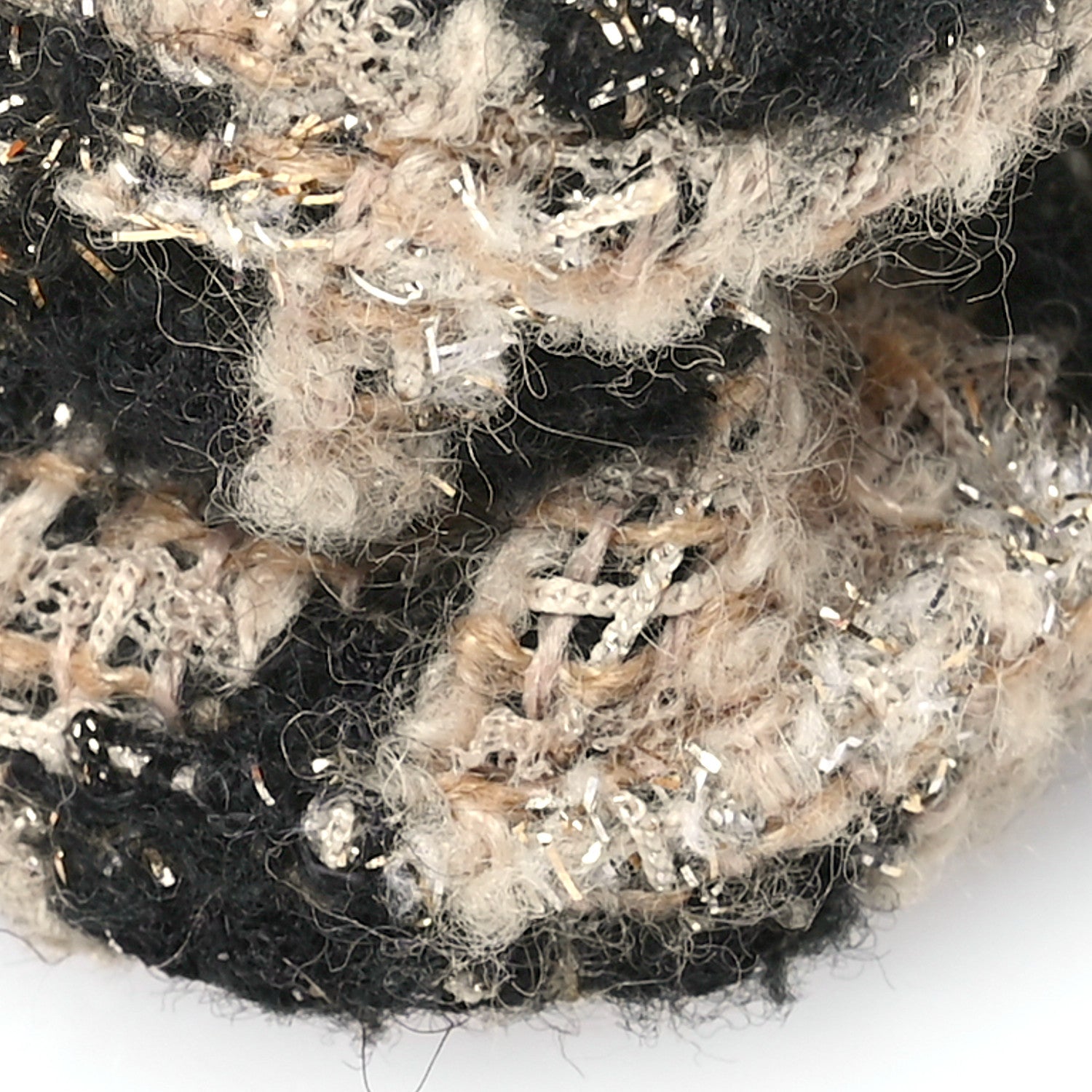 Chanel Wool Tweed Lambskin Quilted Chanel 19 Wallet On Chain WOC  Beige Black 10 of 11