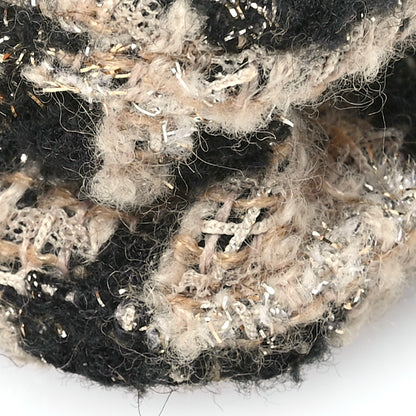 Chanel Wool Tweed Lambskin Quilted Chanel 19 Wallet On Chain WOC  Beige Black 10 of 11