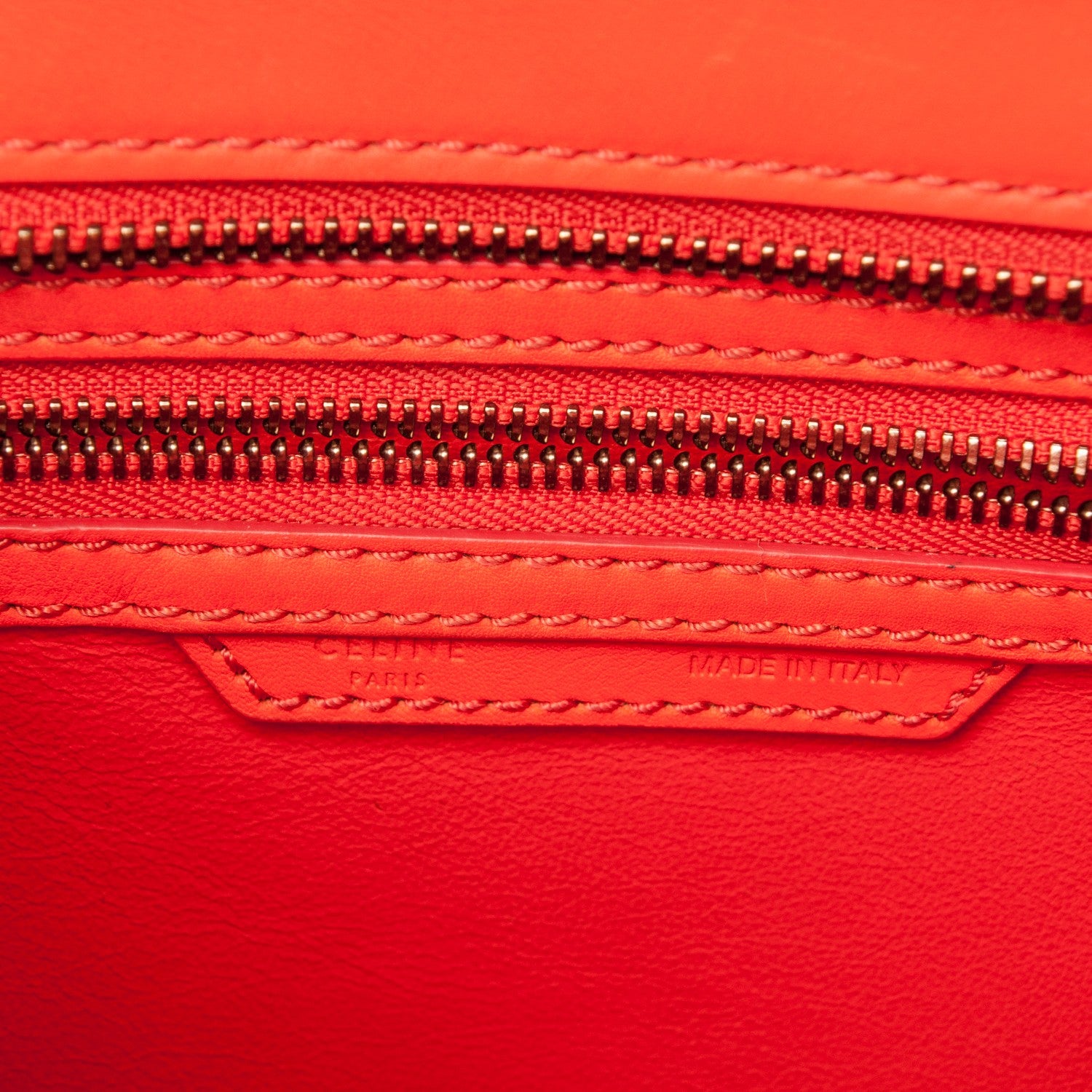 Celine Smooth Calfskin Micro Luggage Fluo Orange 7 of 8