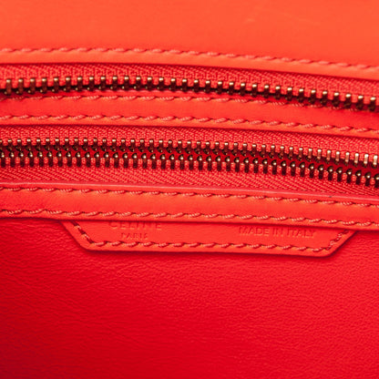 Celine Smooth Calfskin Micro Luggage Fluo Orange 7 of 8