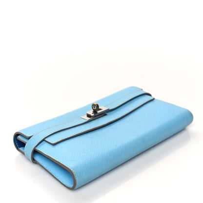 Hermes Epsom Kelly Longue Wallet Celeste 4 of 11