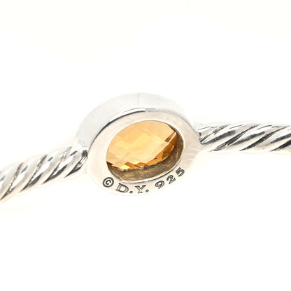 David Yurman Sterling Silver Citrine 3mm 4 Station Bangle Bracelet 4 of 4