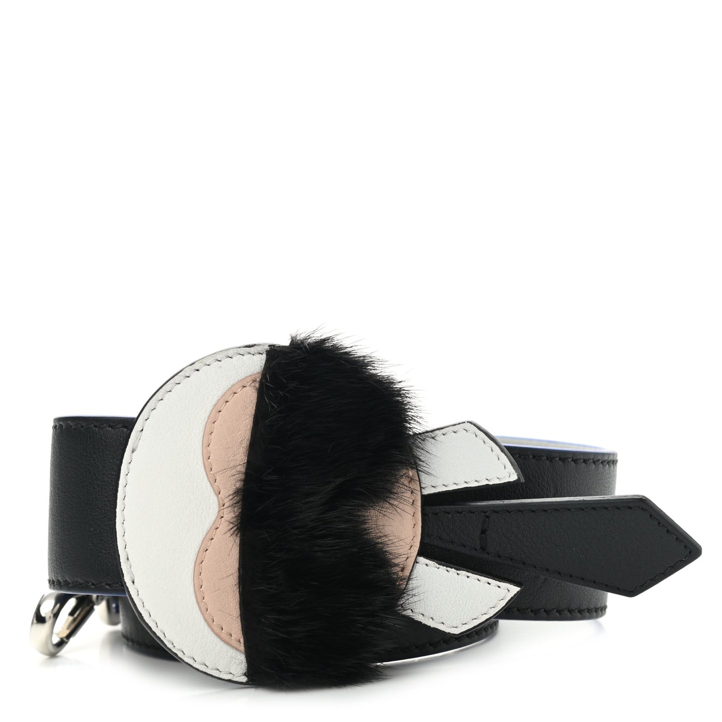 Vitello Dolce Mink Fur Karlito Inlay Strap You Black Multicolor