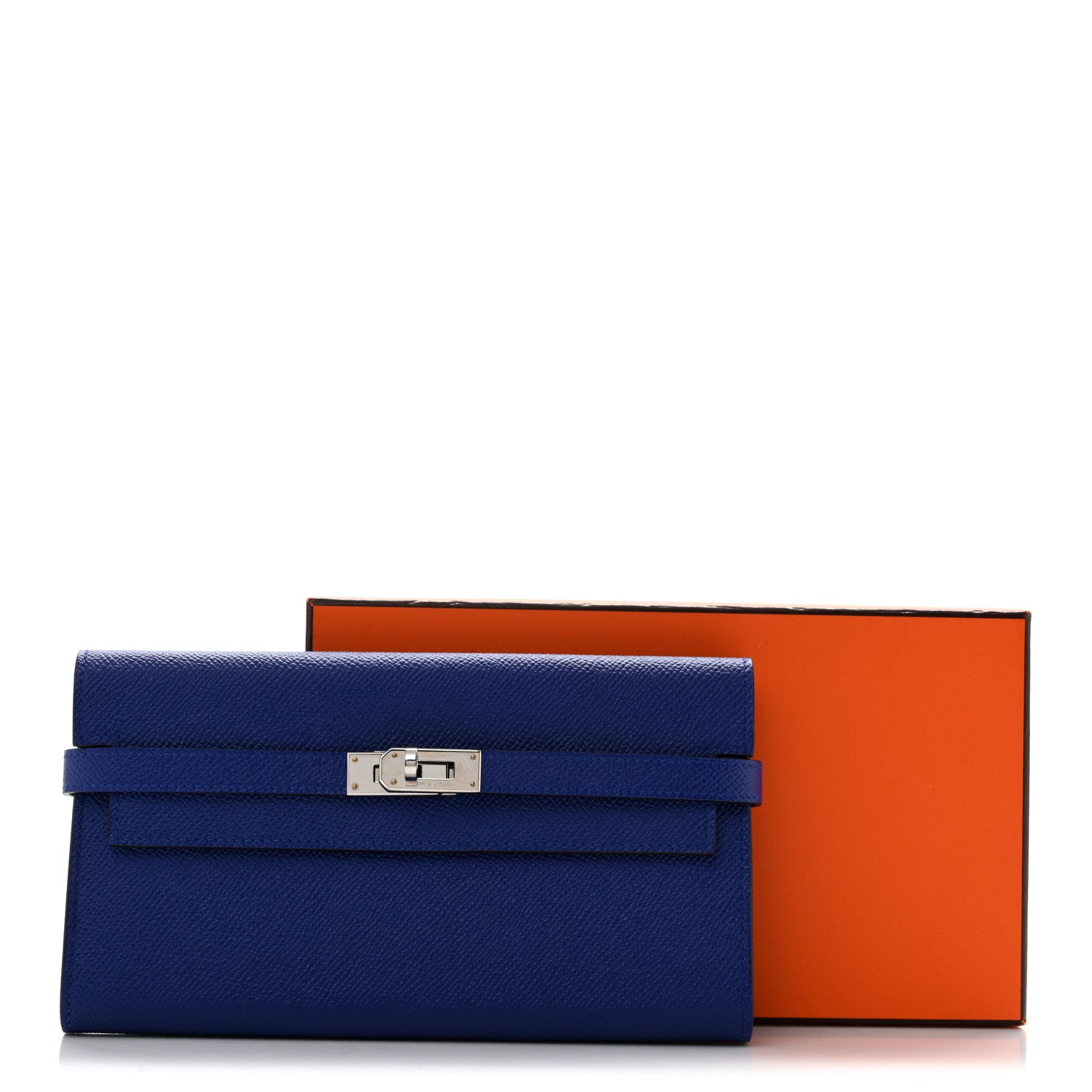 Hermes Epsom Kelly Longue Wallet Bleu Electrique 9 of 9