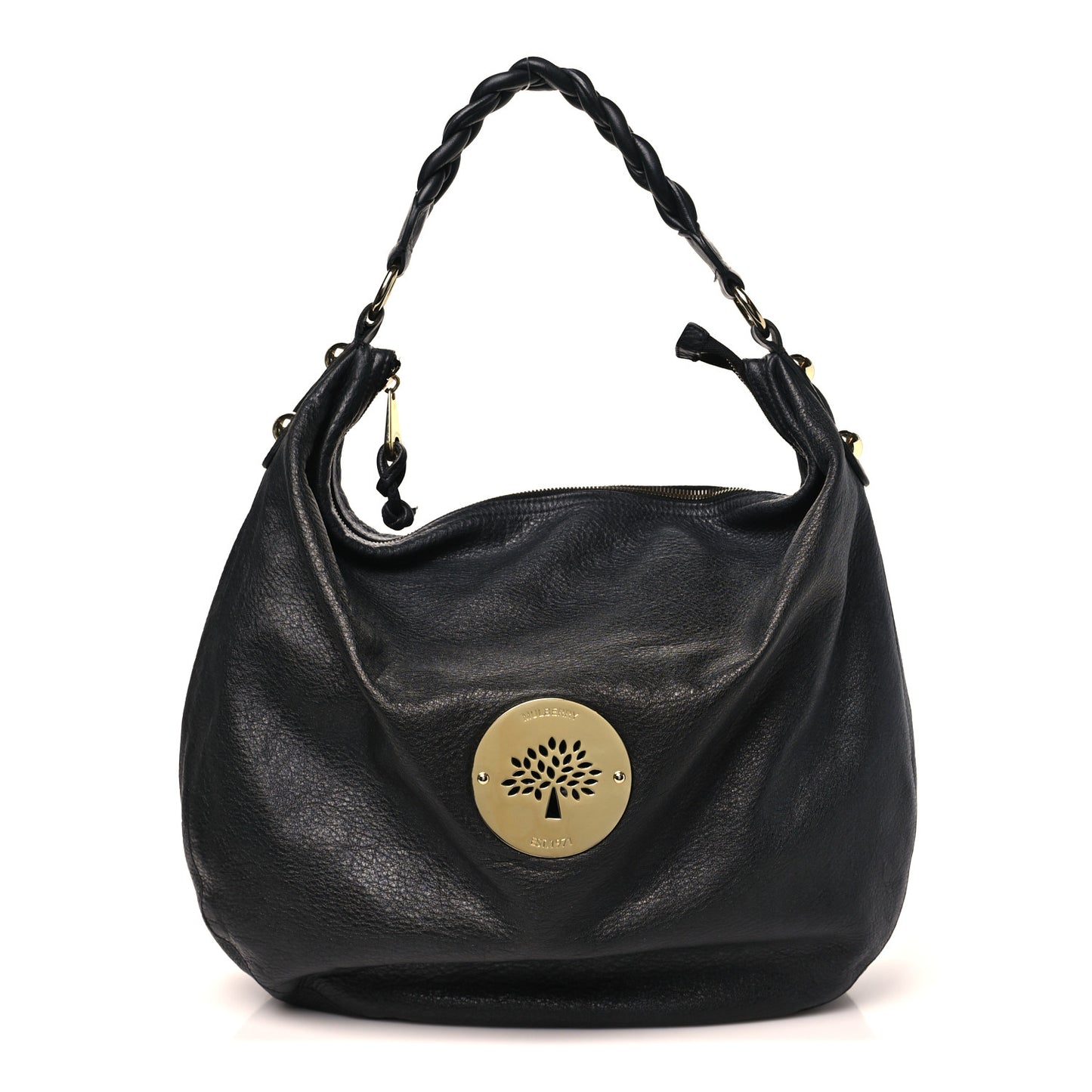 Soft Spongy Calfskin Large Daria Hobo Black