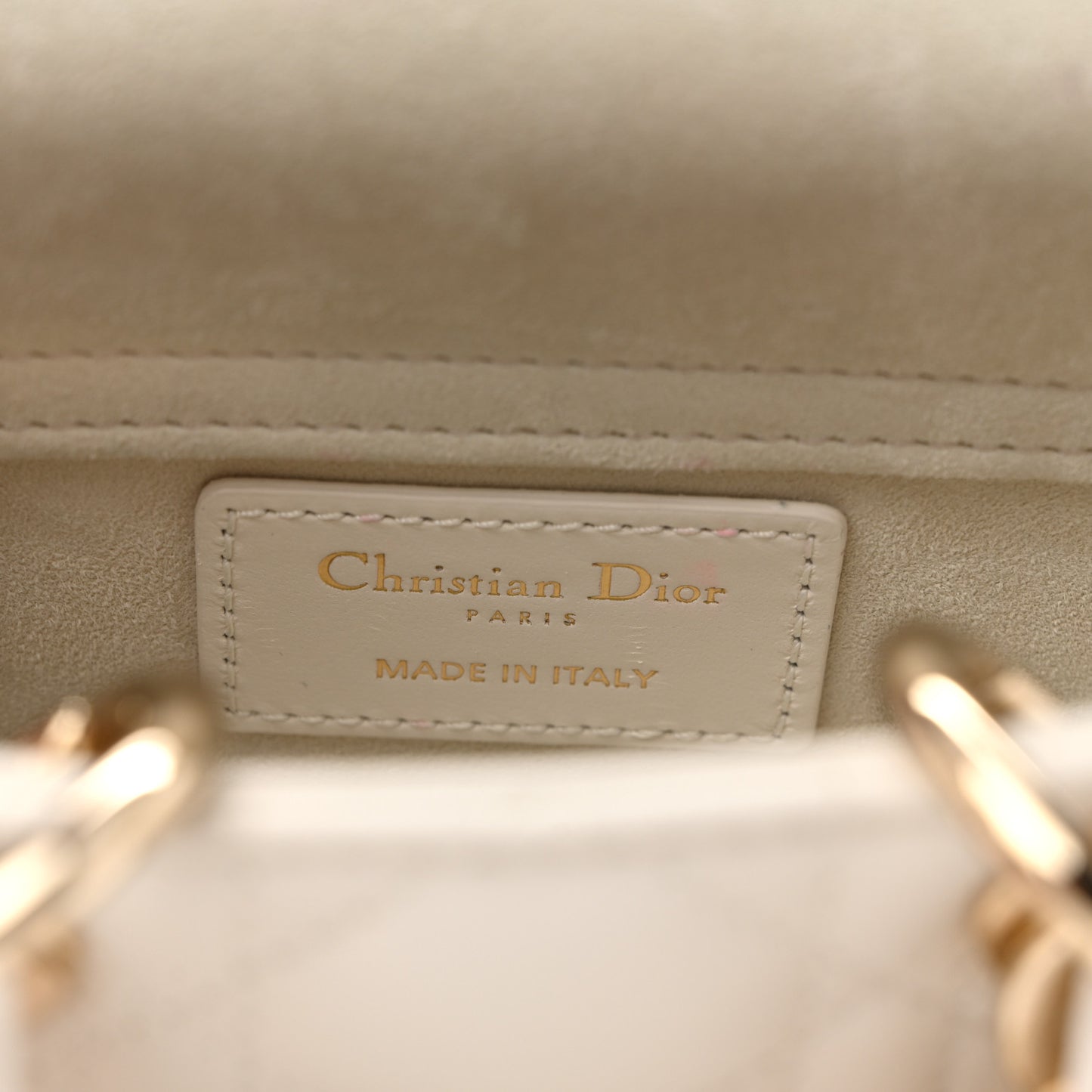 Lambskin Cannage Micro Lady D-Joy Latte