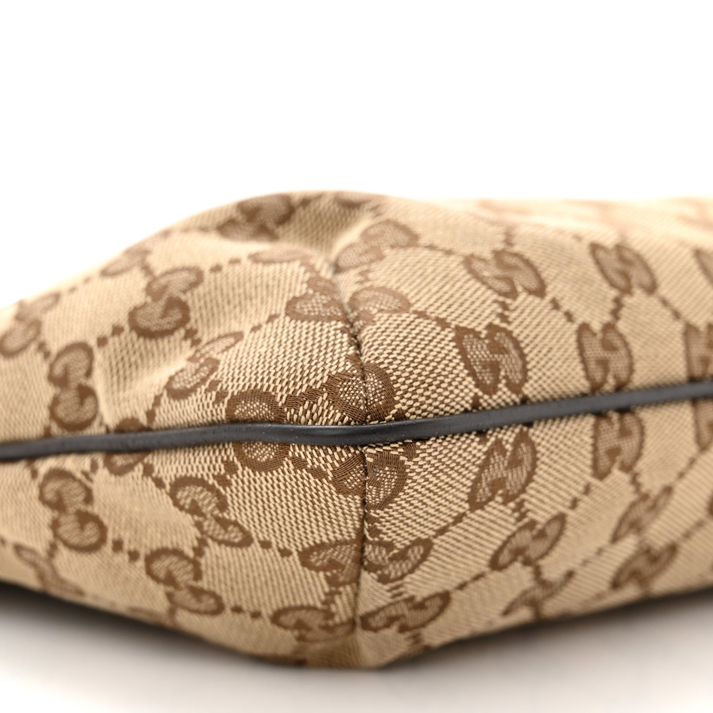 Monogram Web Small Flat Messenger Crossbody Dark Brown