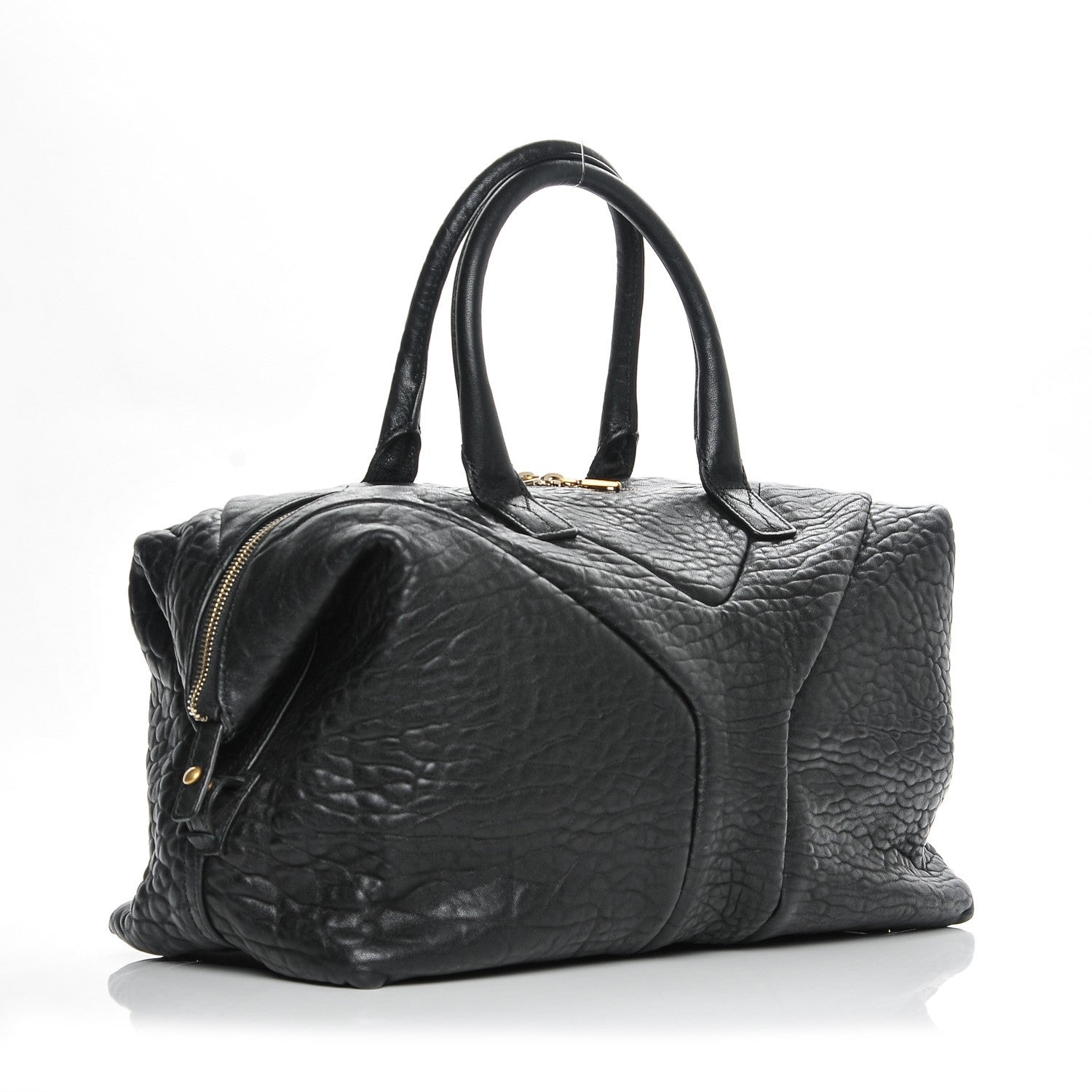 Saint Laurent Pebbled Lambskin Easy Sac Black 3 of 7