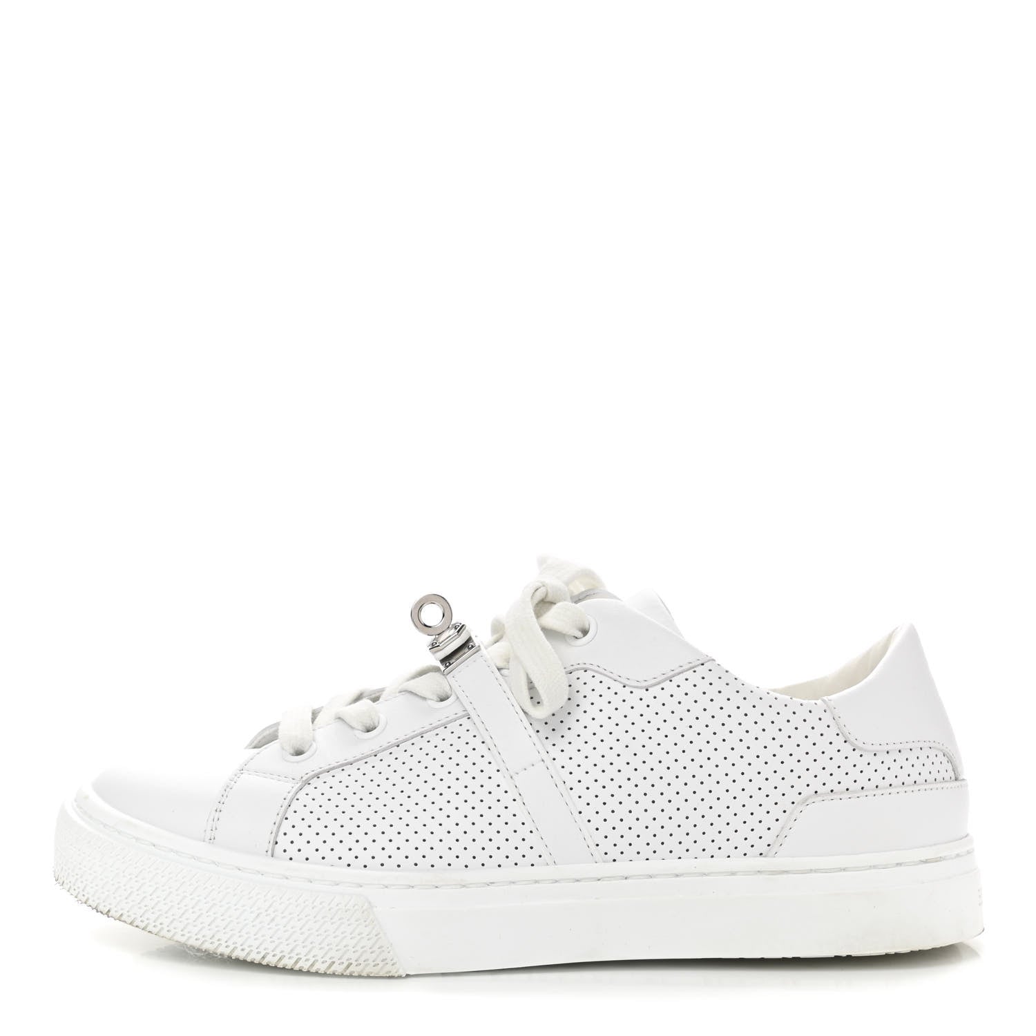 Hermes Calfskin Perforated Day Sneakers 36 White 1 of 12