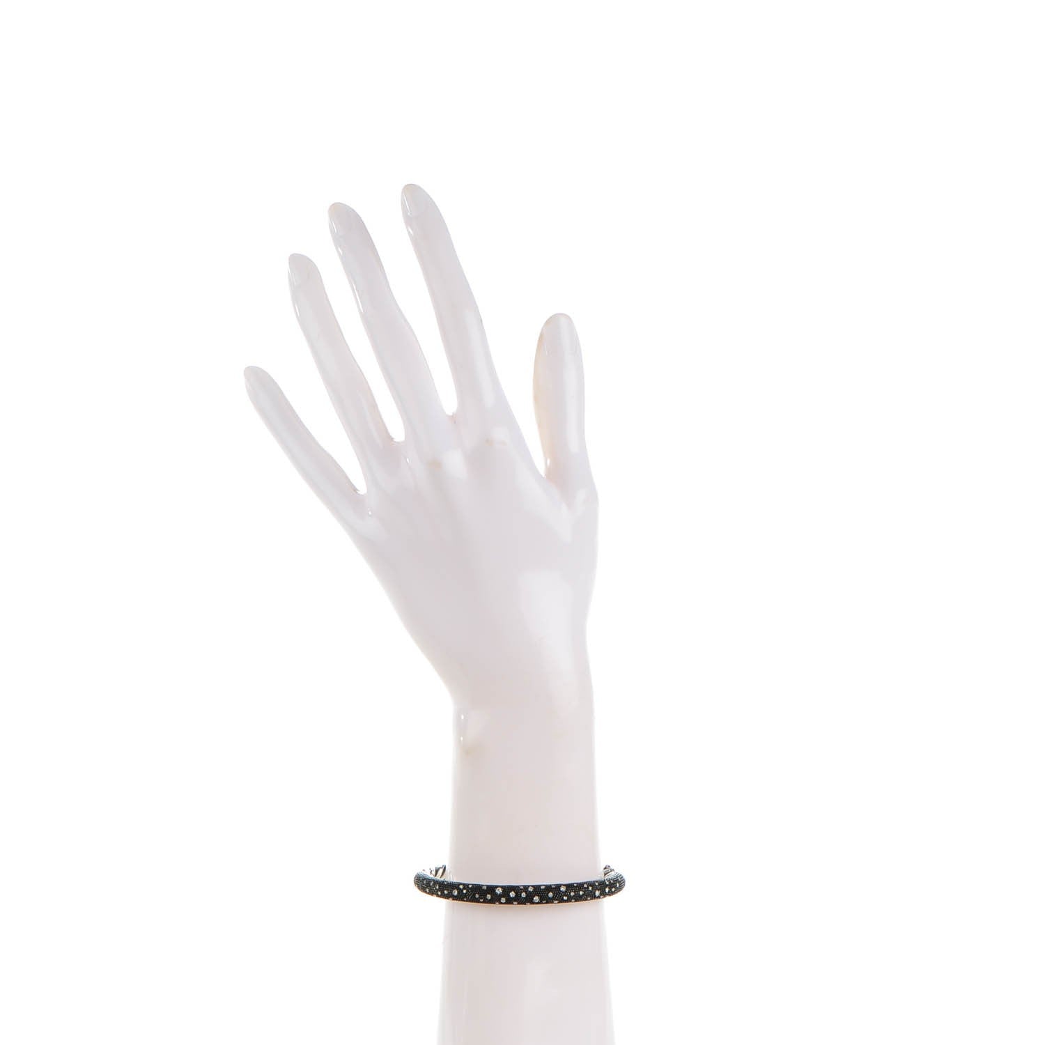 David Yurman Sterling Silver Pave Diamond 6mm Midnight Melange Bracelet 2 of 5