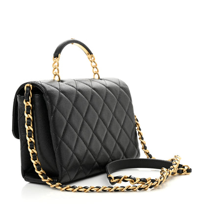 Chanel Caviar Quilted Medium Carry Me Top Handle Flap Black 3 of 11