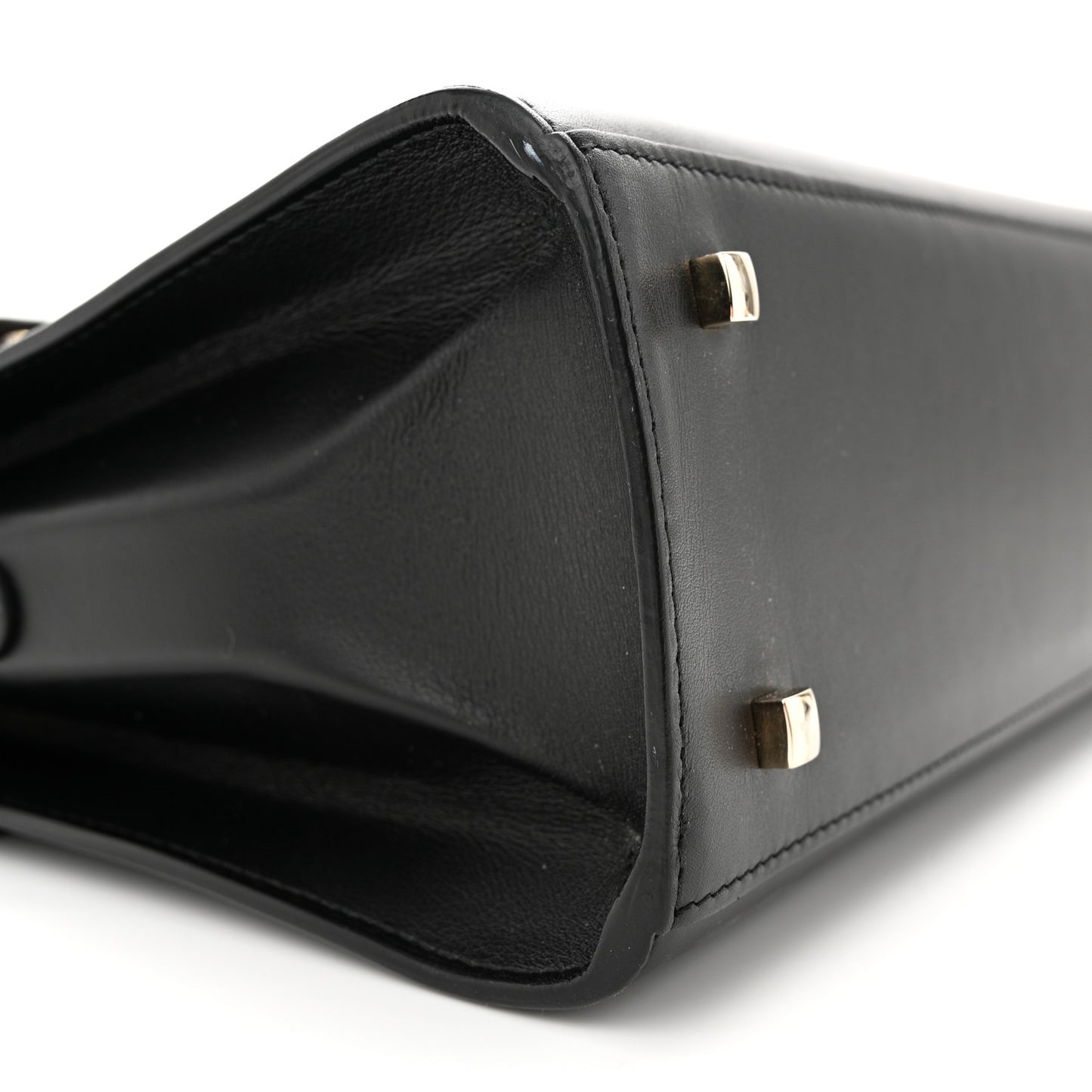 Calfskin MM Tempete Satchel Black
