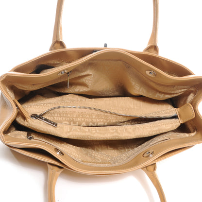 Chanel Caviar Mademoiselle Lock Cerf Shopper Tote Beige 5 of 8