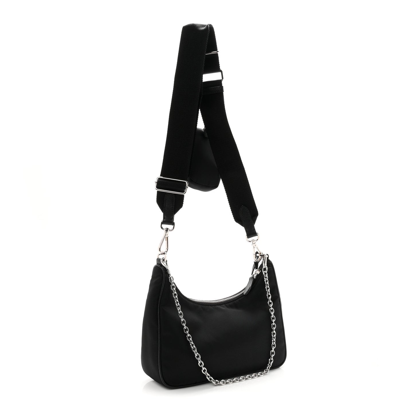 Re-Nylon Saffiano Re-Edition 2005 Shoulder Bag Black
