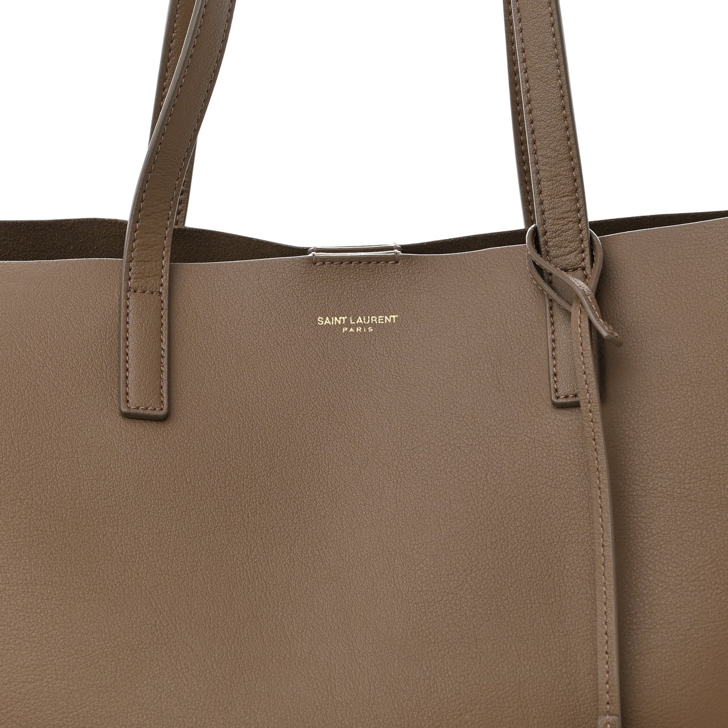Calfskin Large Shopping Tote Dark Beige