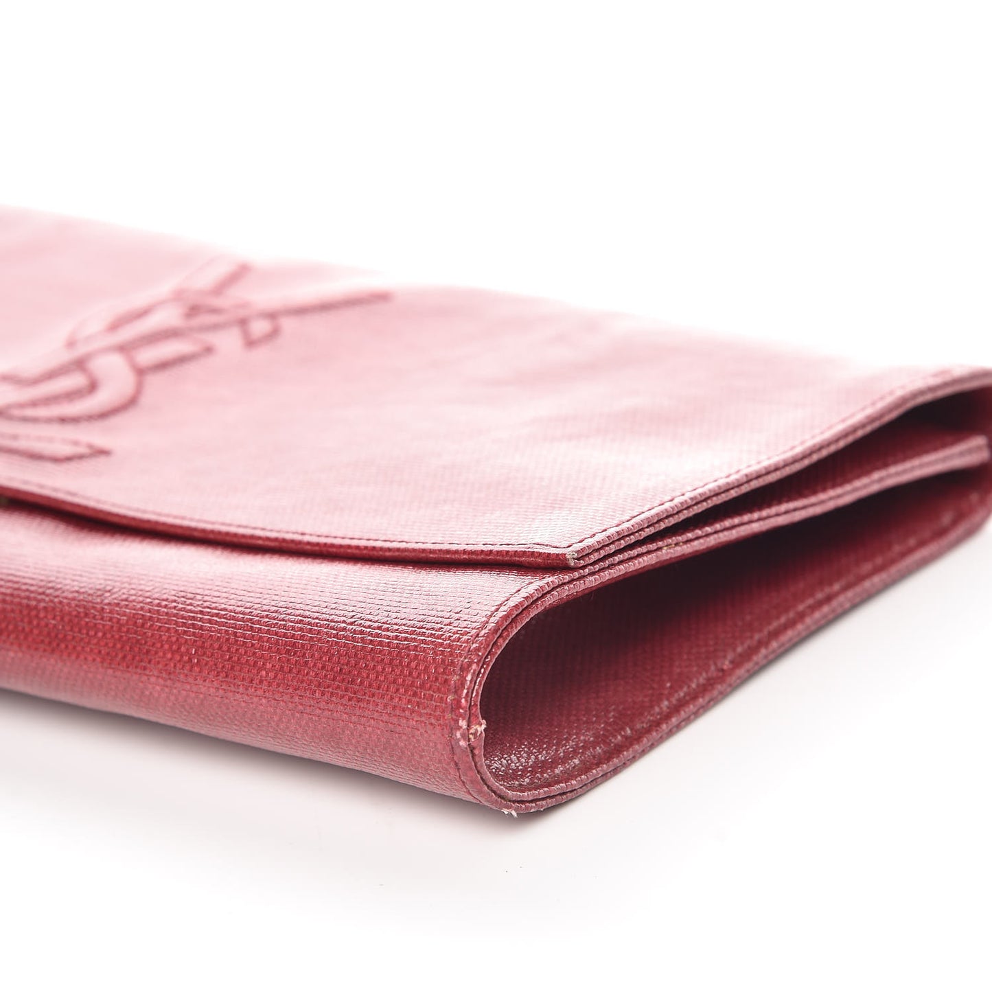 Coated Linen Large Belle De Jour Clutch Palissandre