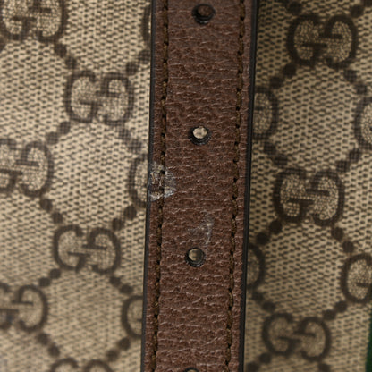 Gucci GG Supreme Monogram Medium Ophidia Double Buckle Backpack Brown 11 of 12
