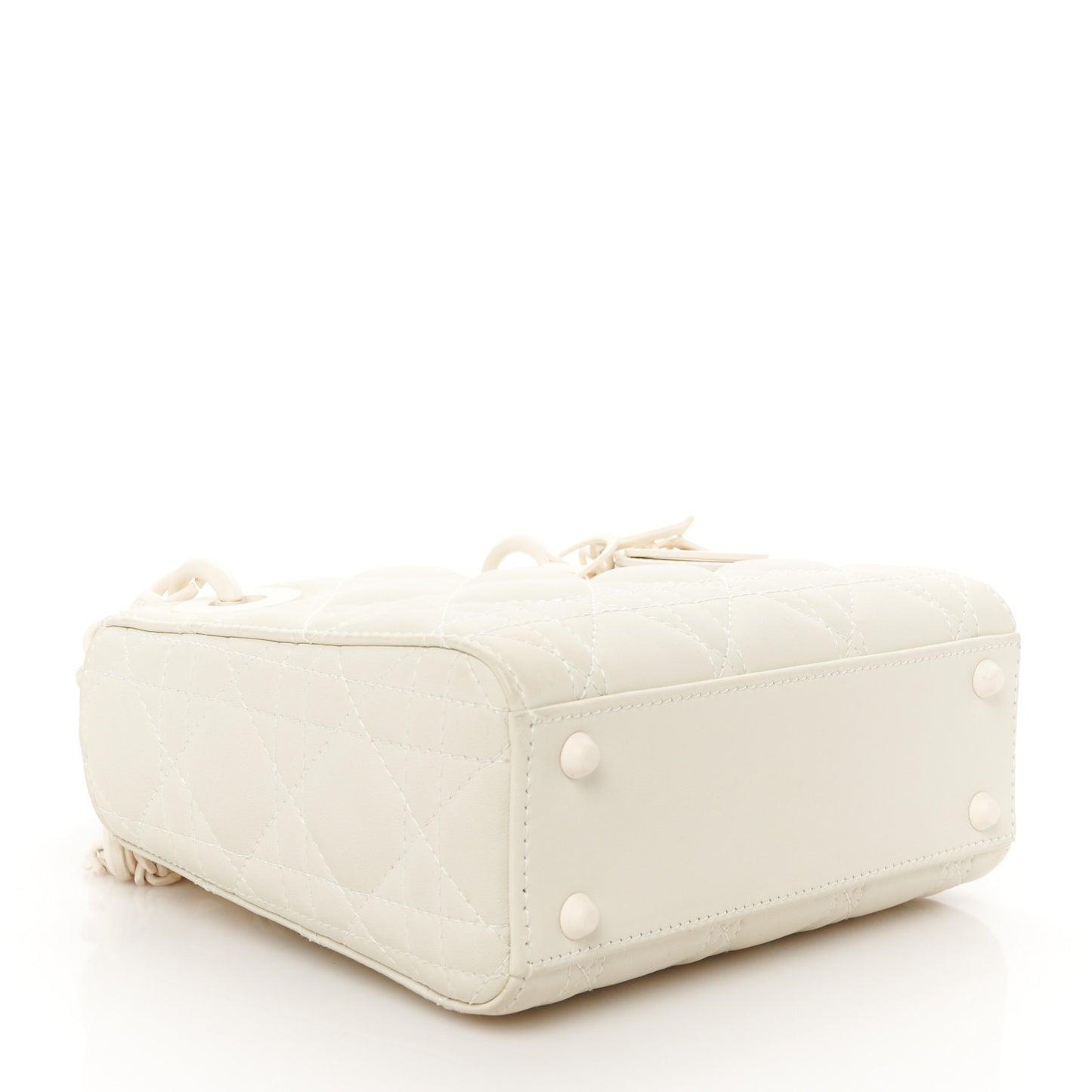 Ultra Matte Calfskin Cannage Mini Lady Dior Latte