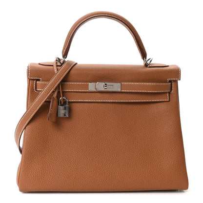 Hermes Togo Kelly Retourne 32 Gold 1 of 11