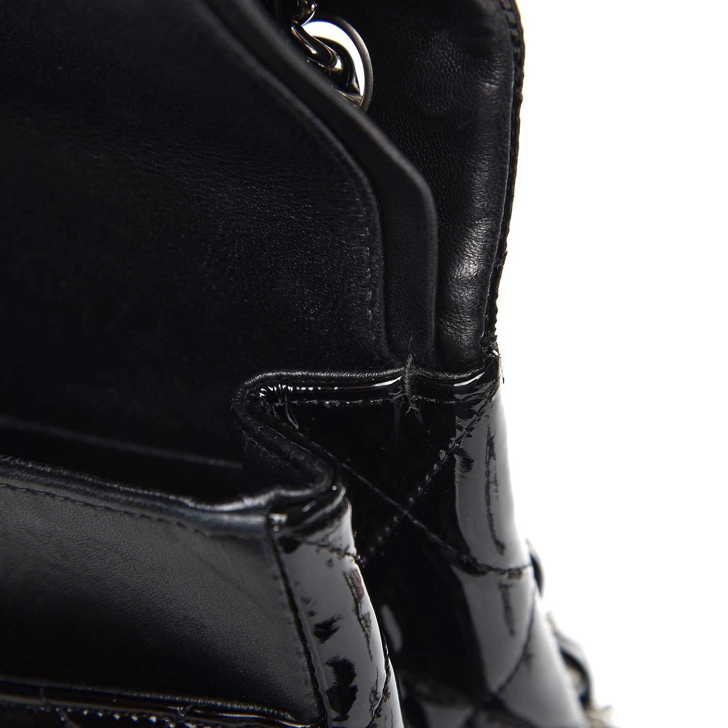 Chanel Patent Quilted Jumbo Double Flap Black 14 of 14