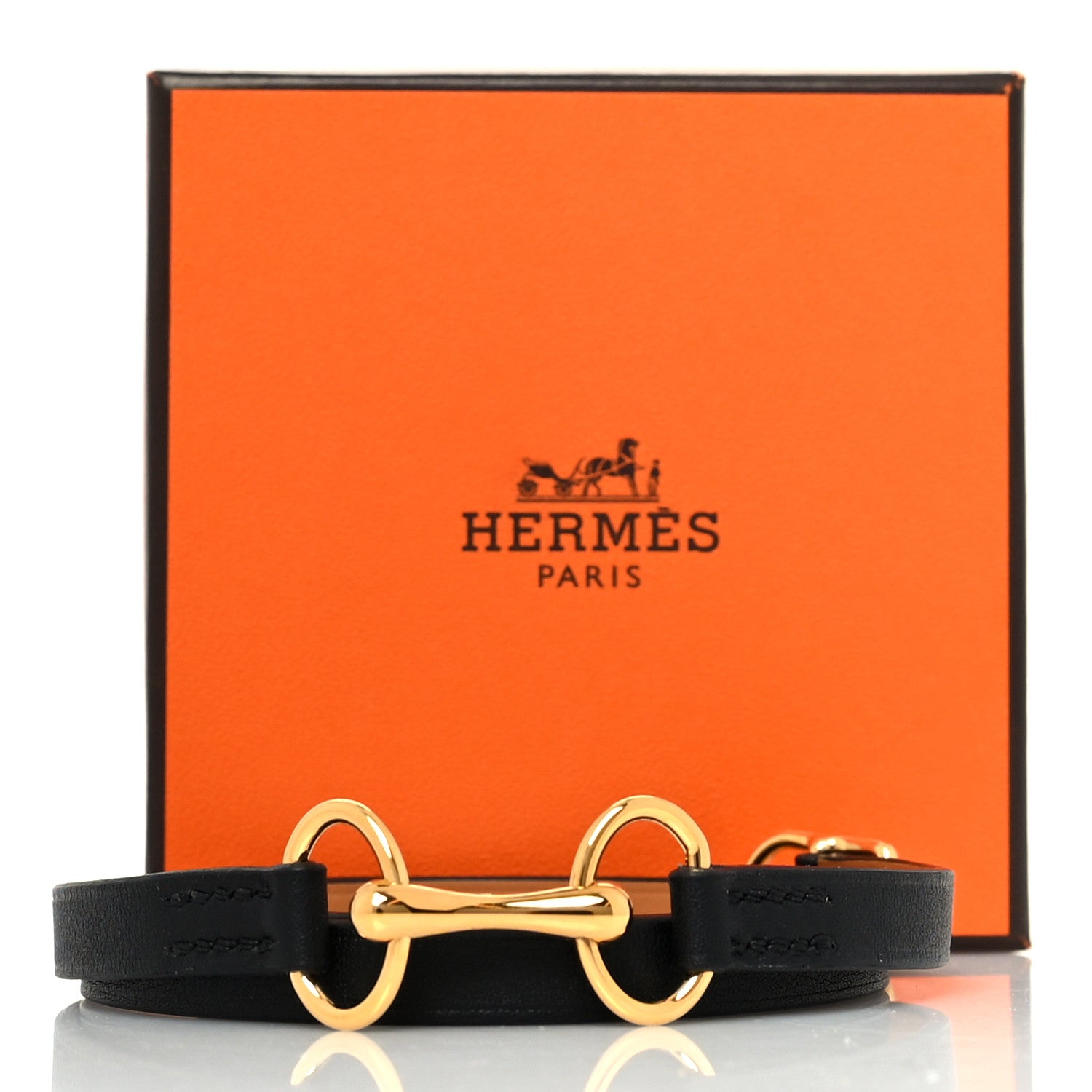 Hermes Swift Heritage Equestre Triple Tour Bracelet T3 Black 7 of 7
