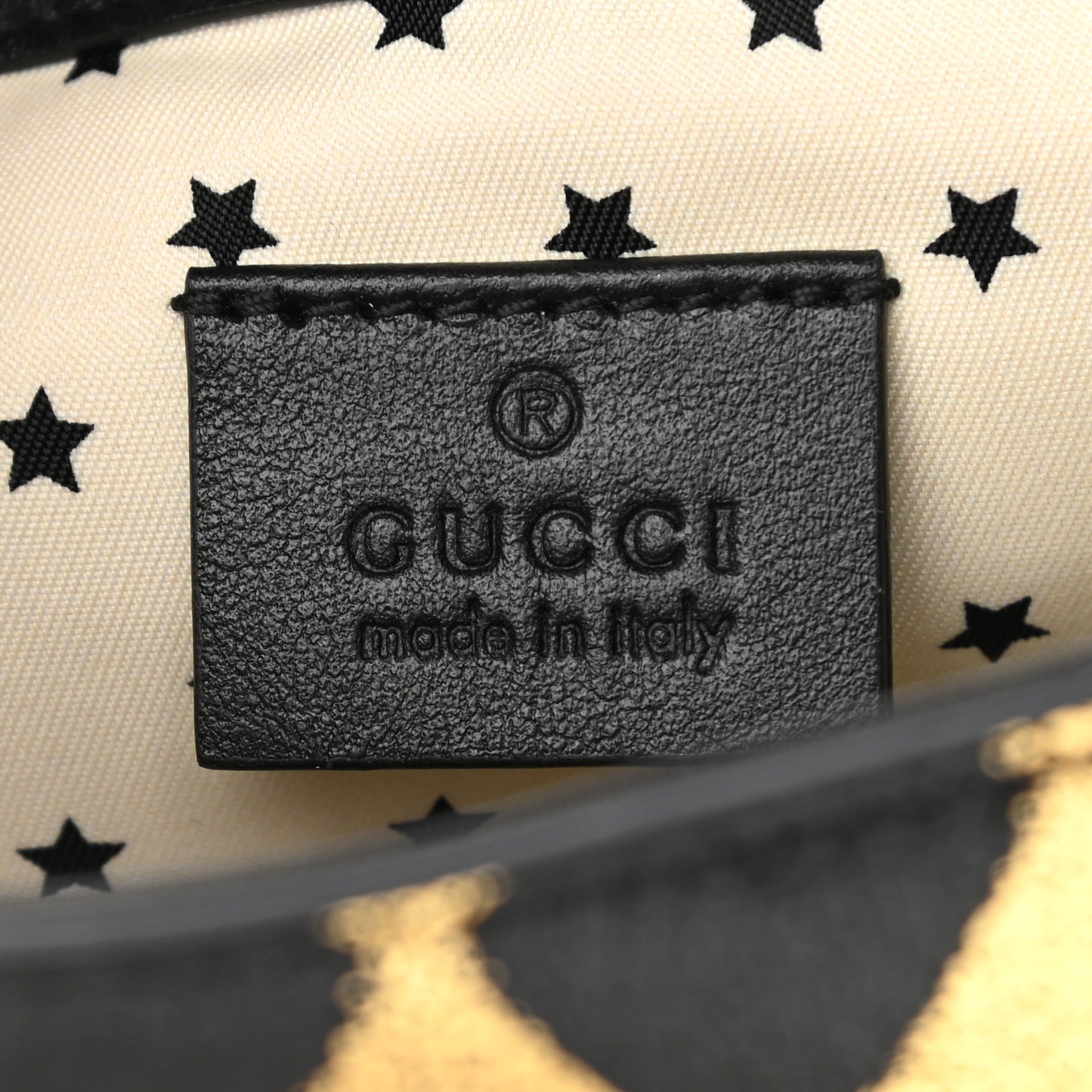 Metallic Cracked Calfskin Belt Bag Gold Black