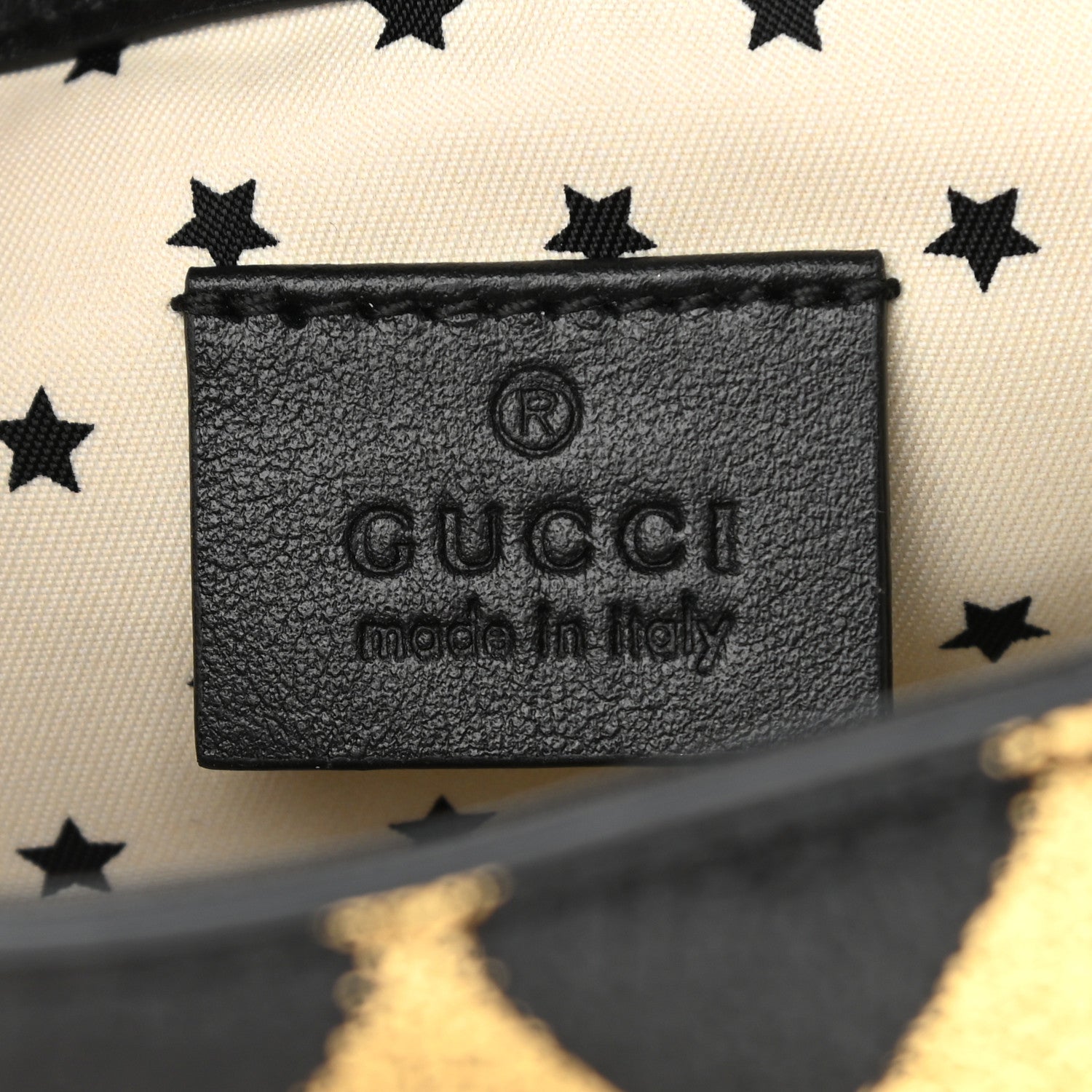 Gucci Metallic Cracked Calfskin Belt Bag Gold Black 6 of 11