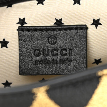 Gucci Metallic Cracked Calfskin Belt Bag Gold Black 6 of 11
