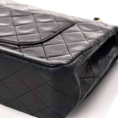 Chanel Lambskin Quilted Medium Double Flap Black 13 of 14