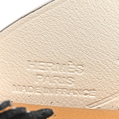 Hermes Milo Lambskin Grigri Rodeo Pegase Horse Bag Charm PM Sesame Black Nata 3 of 4