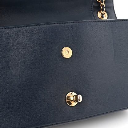 Chanel Sheepskin Quilted Medium Vintage Mademoiselle Flap Dark Dark Navy 8 of 10