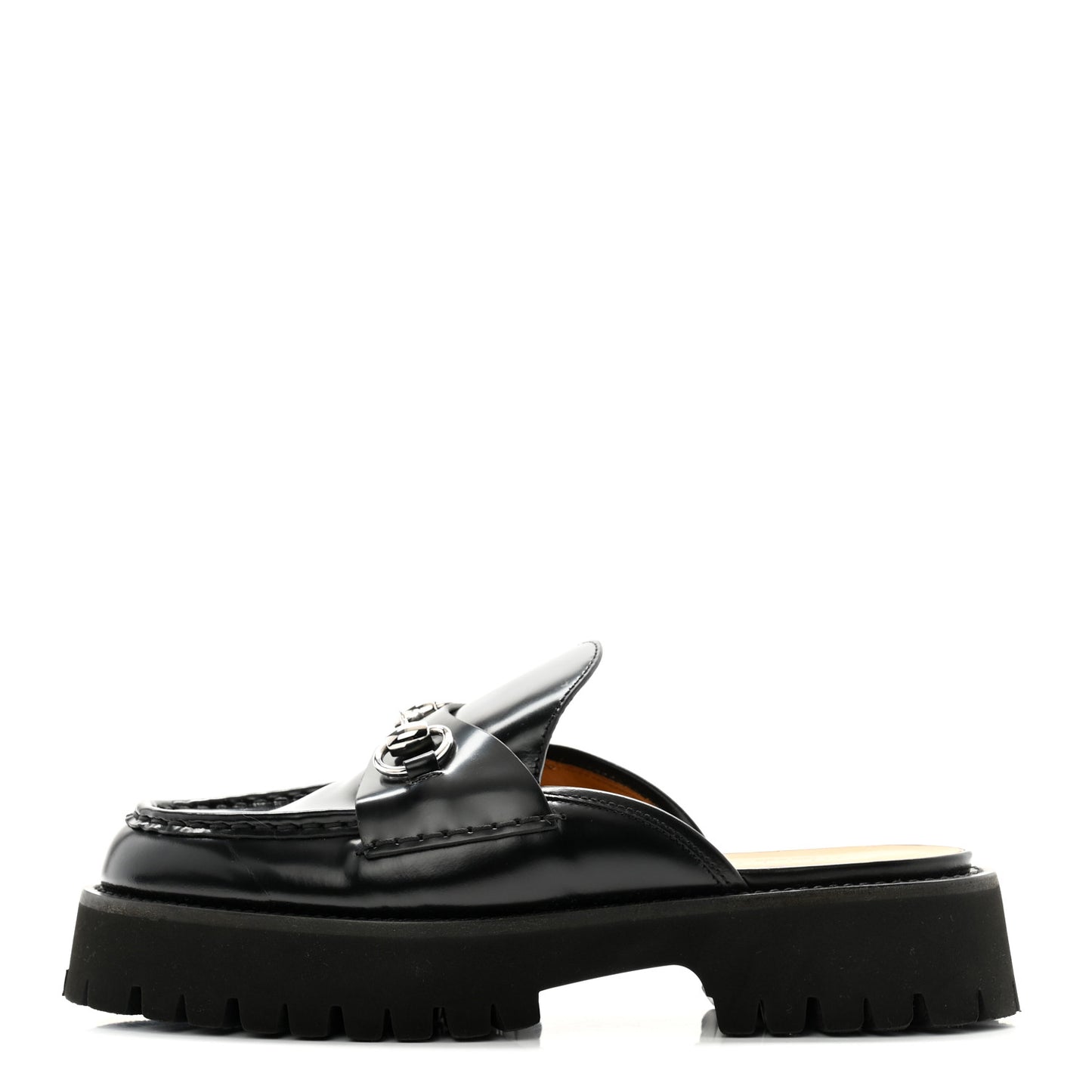 Cordovan Lux Womens Horsebit Platform Mules 38 Black