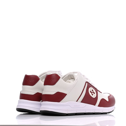 Gucci Calfskin Womens Interlocking G Sneakers 40 White Rosso 4 of 9