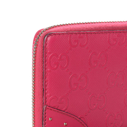 Gucci HIlary Lux GG Monogram Embossed Studded Zip Around Wallet Blossom 12 of 16