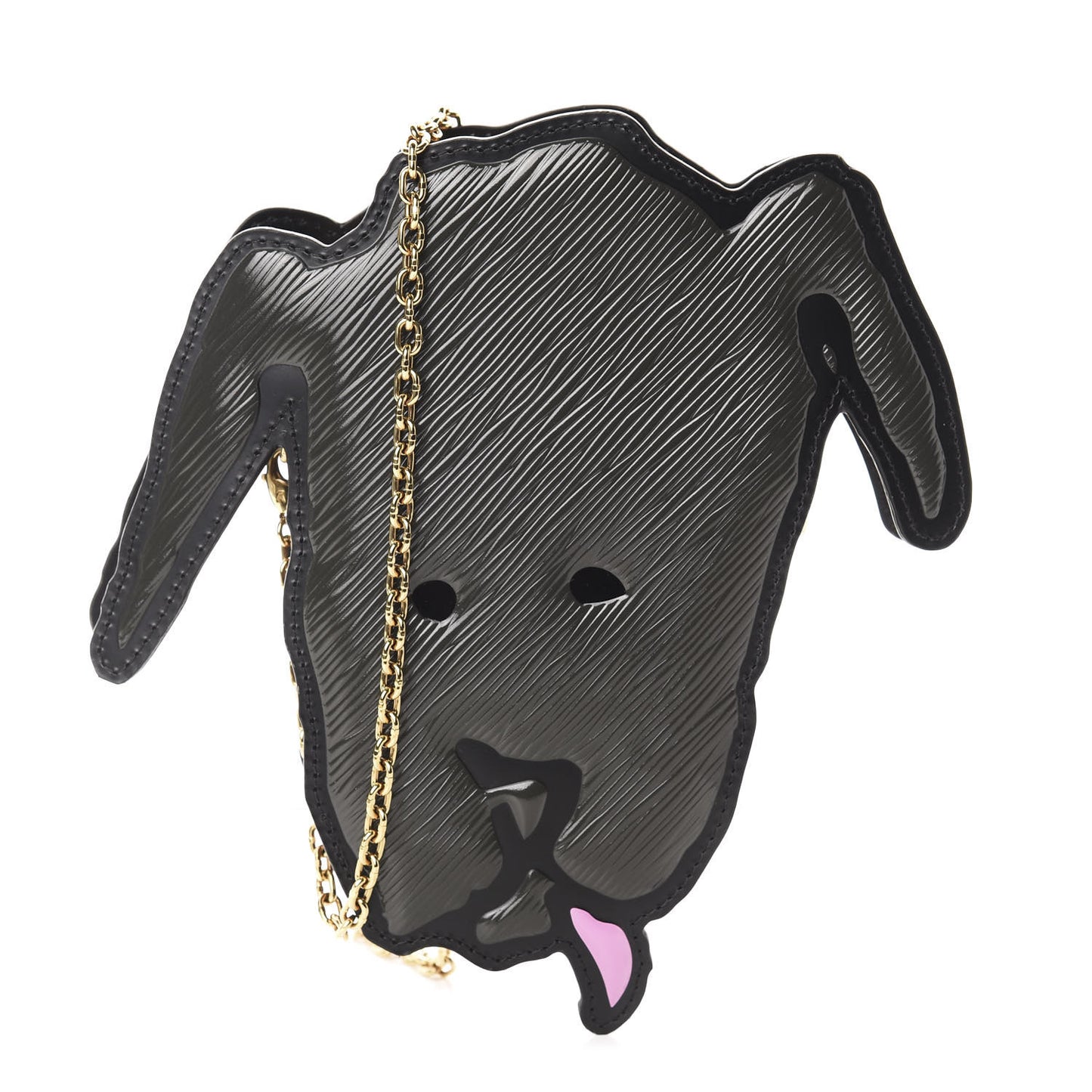 Epi Catogram Dog Face Clutch Black