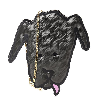 Louis Vuitton Epi Catogram Dog Face Clutch Black 1 of 10