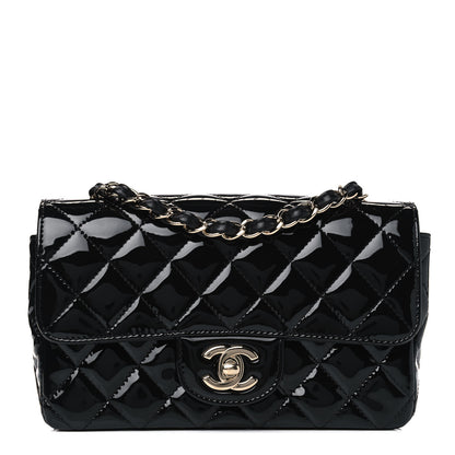 Chanel Patent Calfskin Quilted Mini Rectangular Flap Black 1 of 4