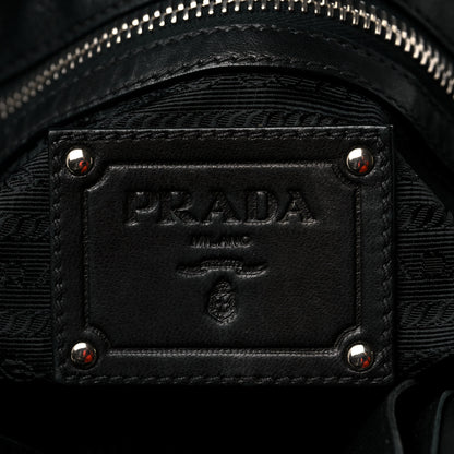 Prada Nappa Ruffle Hobo Black 5 of 10