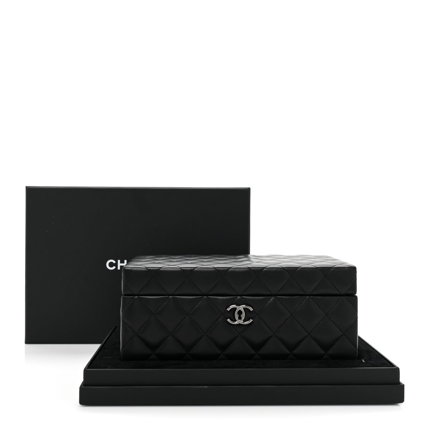 Lambskin Small Jewelry Box Black
