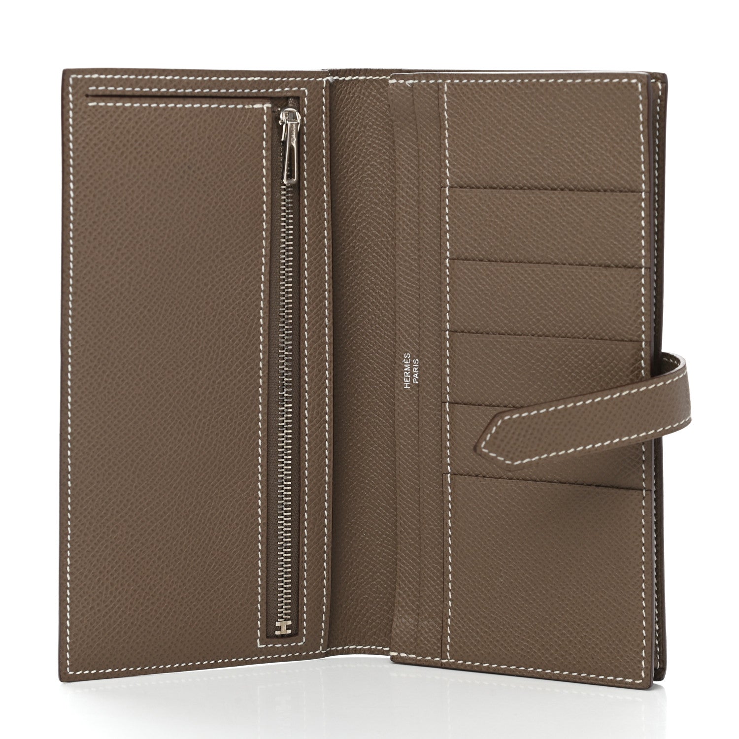 Hermes Epsom Bearn Gusset Wallet Etoupe 5 of 8